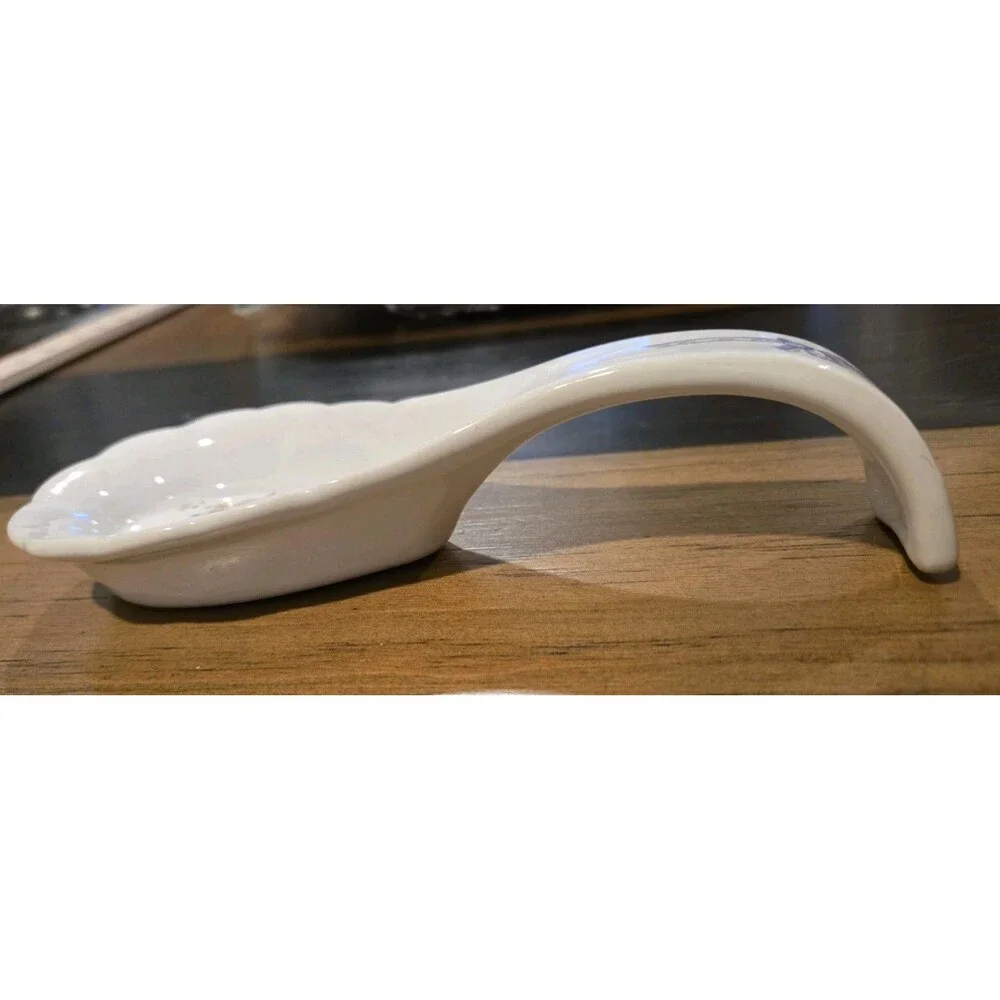 vintage Floral / Bow spoon rest Scalloped